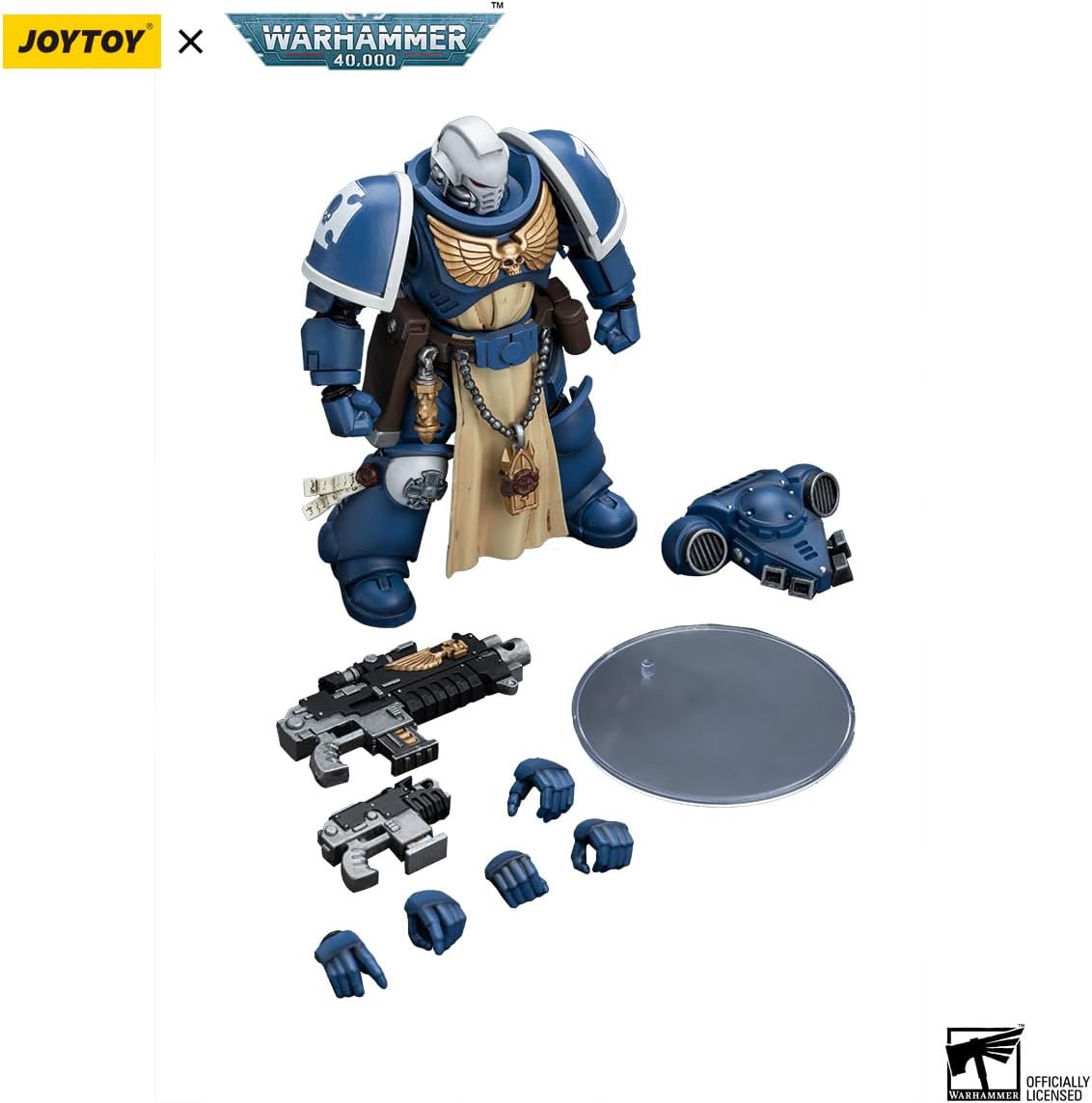 JOYTOY Action Figures Warhammer 40K Ultramarines Sternguard Veteran with Bolt Rifle 1/18 Movable Model Collectible Figurine Ages 15+ image 4