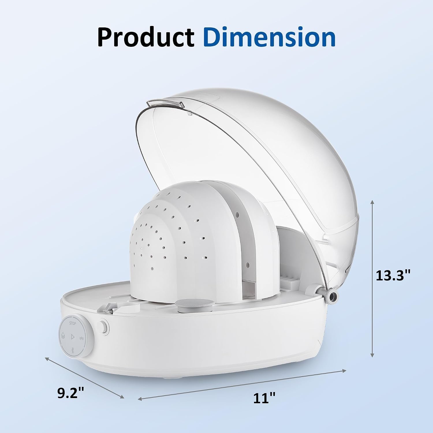 Sunvivi Helmet & Cap Care Machine, Black Hat Helmet Care Machine with Steam Iron, UV, Ozone & 3-Color Lighting, Restore Misshapen Cap Shape, Helmet Hat Cleaner for Various Hats and Helmets, White