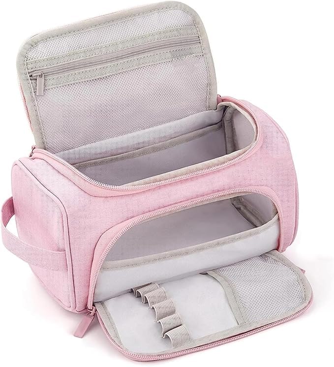 Image of Invite Enterprise Large Capacity Pencil Case High Large Storage Pouch Marker Pen Case Travel Simple Stationery Bag School College Office Organizer for Teens Girls Adults Student (Pink)