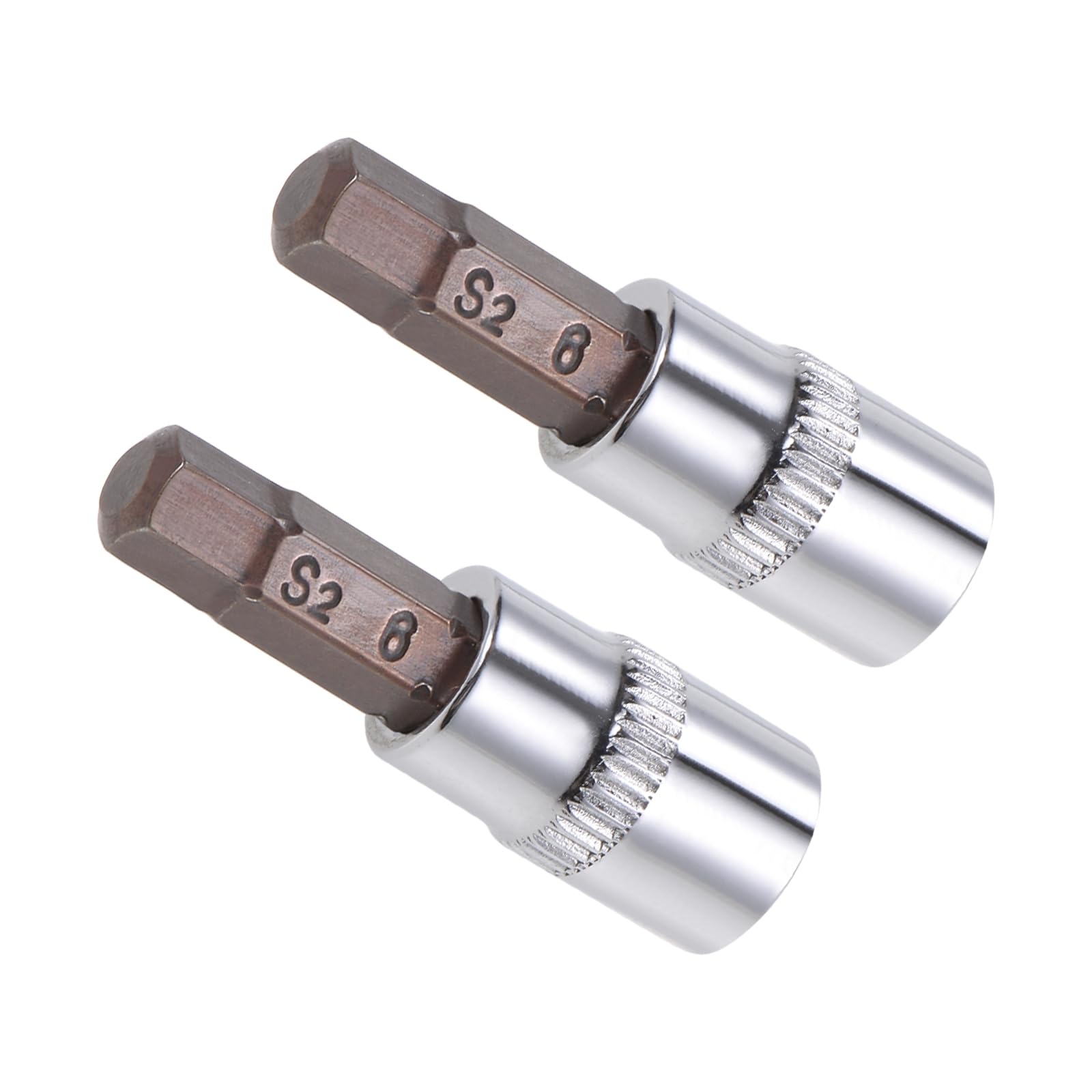 Chiave Esagonale a Bussola, Metrico H6 (6mm) Punta 1/4" Attacco 1,5" Lungo, Acciaio Legato S2 Temprato al Cromo-Vanadio - (Applicazioni: per Applicazioni Fissaggio) 2pz
