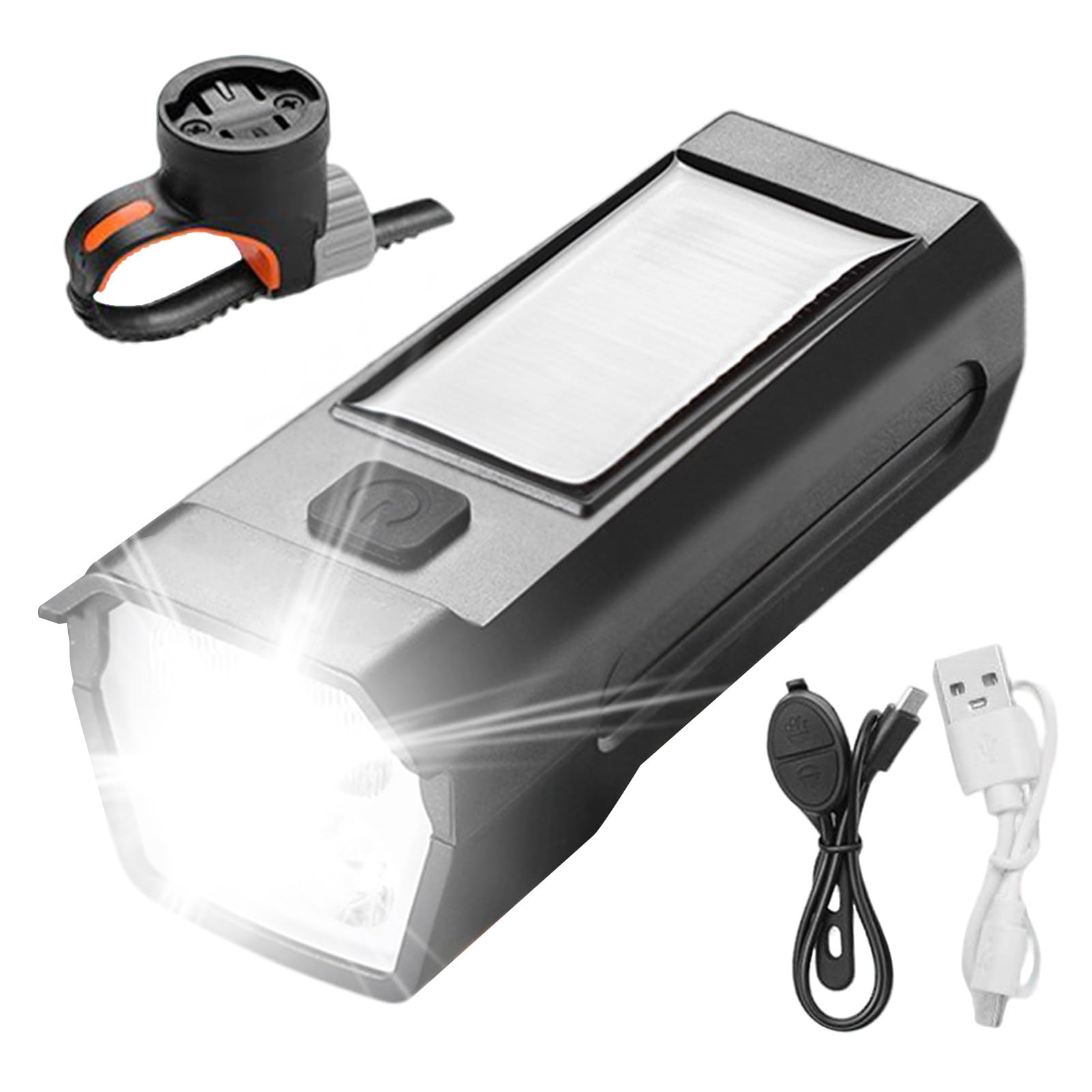 Luces para bicicleta para evitar quedarse sin batería con carga USB y solar 8