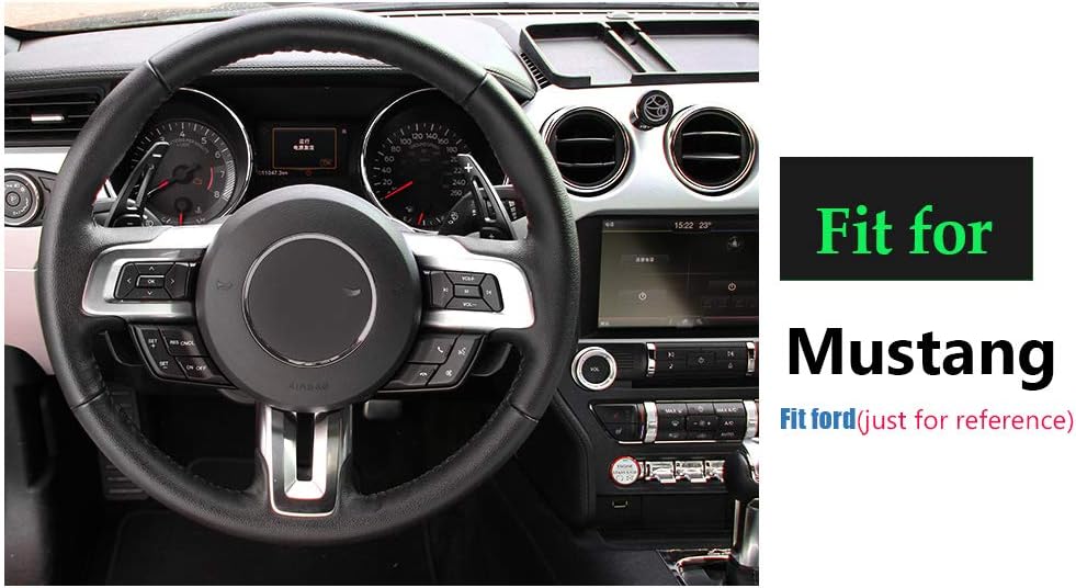 SANRILY Sport CNC Billet Steering Wheel Paddle Shifter Extension for Ford Mustang Accessories, Metal Alloy Shift Paddle Blade (Fits:2020 2021 Ford Mustang 2015-up) Paddle-Shift Covers - Black