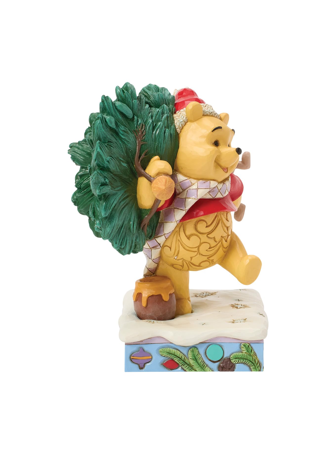 Disney Traditions Figur Puuh mit Weihnachtsbaum