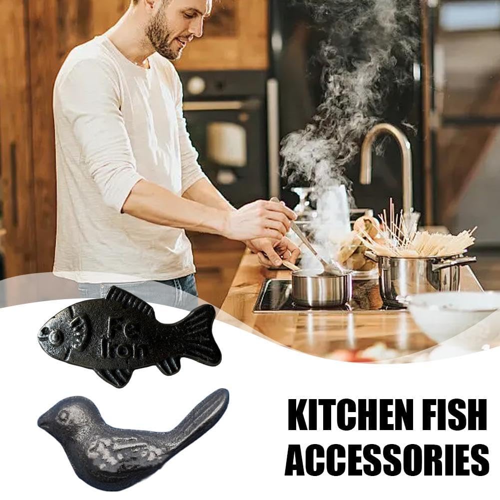 Lucky Iron Bird - Herramienta de cocina de hierro natural para anemia y deficiencia de hierro para peces sanos, hierro fundido reutilizable