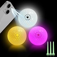 Vista 7 de Crestgolf Glow in The Dark Golf Balls with Glow Tees, Super Bright Light Up LED or Light Activated Balls with 12-Minute Reset Timer, Fun Gift for