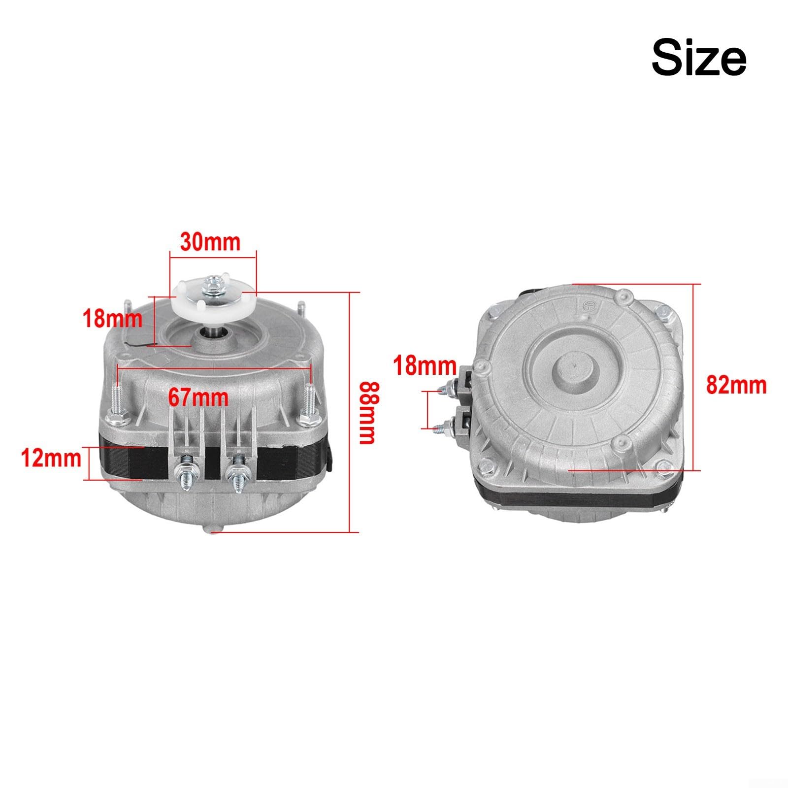 Kühlmittel-Kondensatorlüftermotor 25W/35W/60W 220V 50Hz IP42 Leise Robust für Kühlschrank Gefrierschrank Kühlraum Gewerbliche Kälteanlagen(35W)