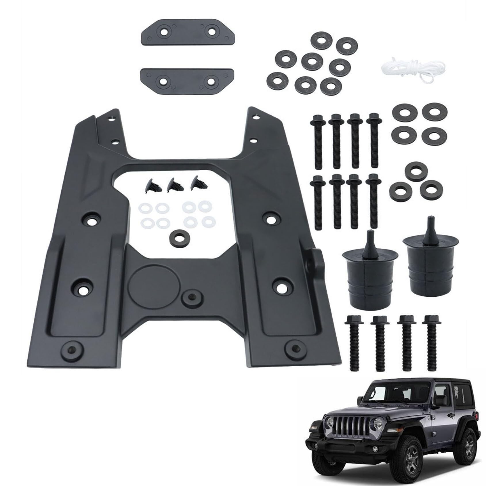 Spare Tire Hinge Reinforcement Kit Aluminum Alloy Replacement for 2018 2019 Wrangler JL 82215356AB