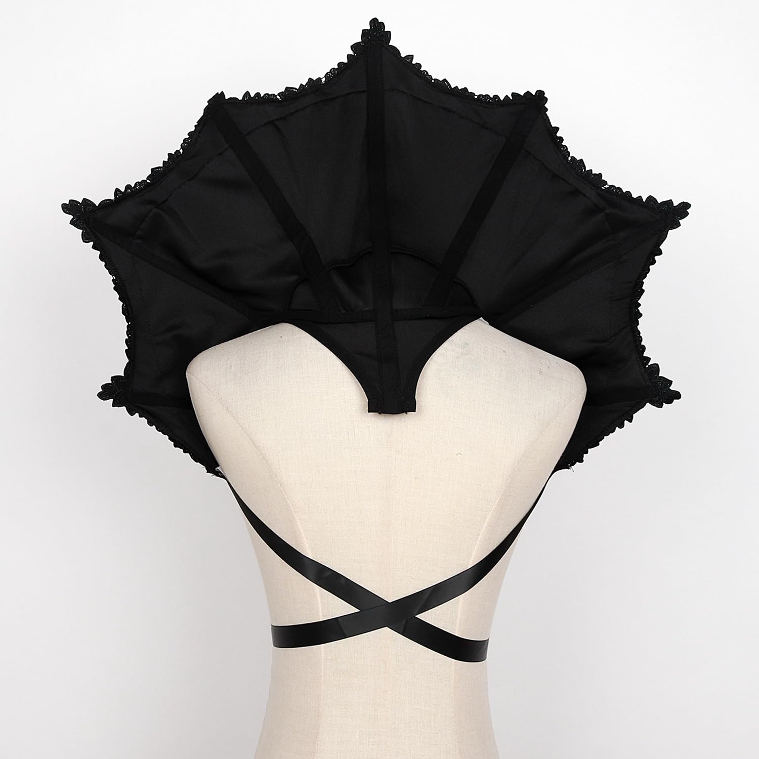 keland Collare Vittoriano Velluto Girocollo Gotico Donne Halloween Vampiro Cosplay (X-Nero)