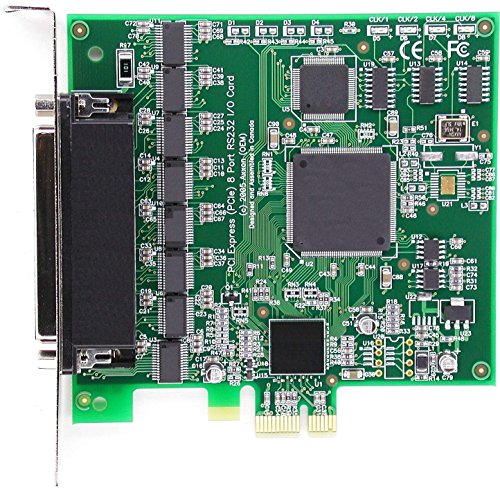 LF662KB PCIe 8 Port RS232 I/O Serial Card Adapter w/Octaplex Cable 12