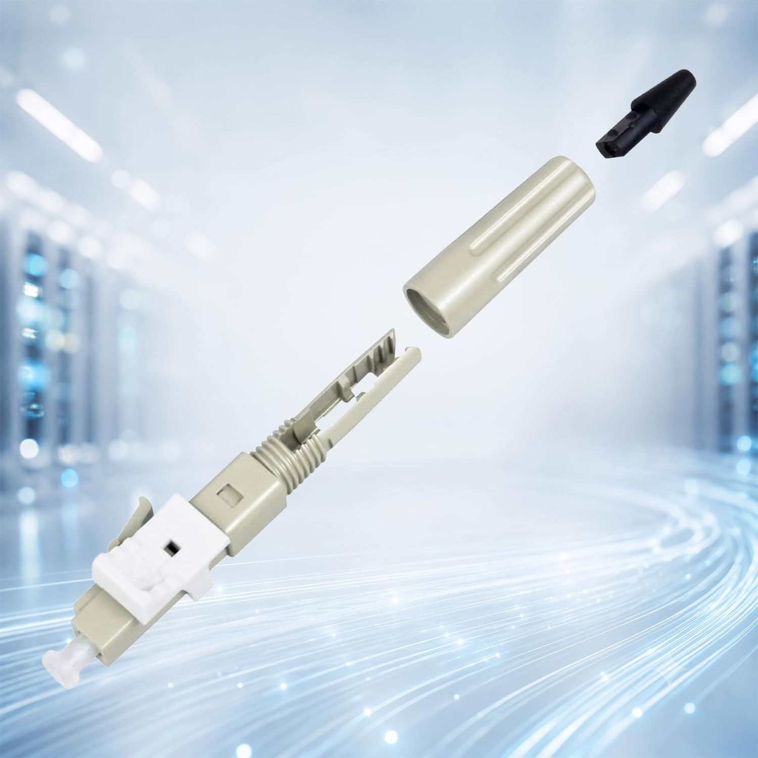 LC/OM3 50/125um Lot de 10 connecteurs rapides pour câble en fibre ronde