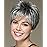 SEVENCOLORS Short Grey Wigs for Women Gray White Pixie Cut Wigs with Dark Root Layered Synthetic Short Hair Wigs Natural Looking