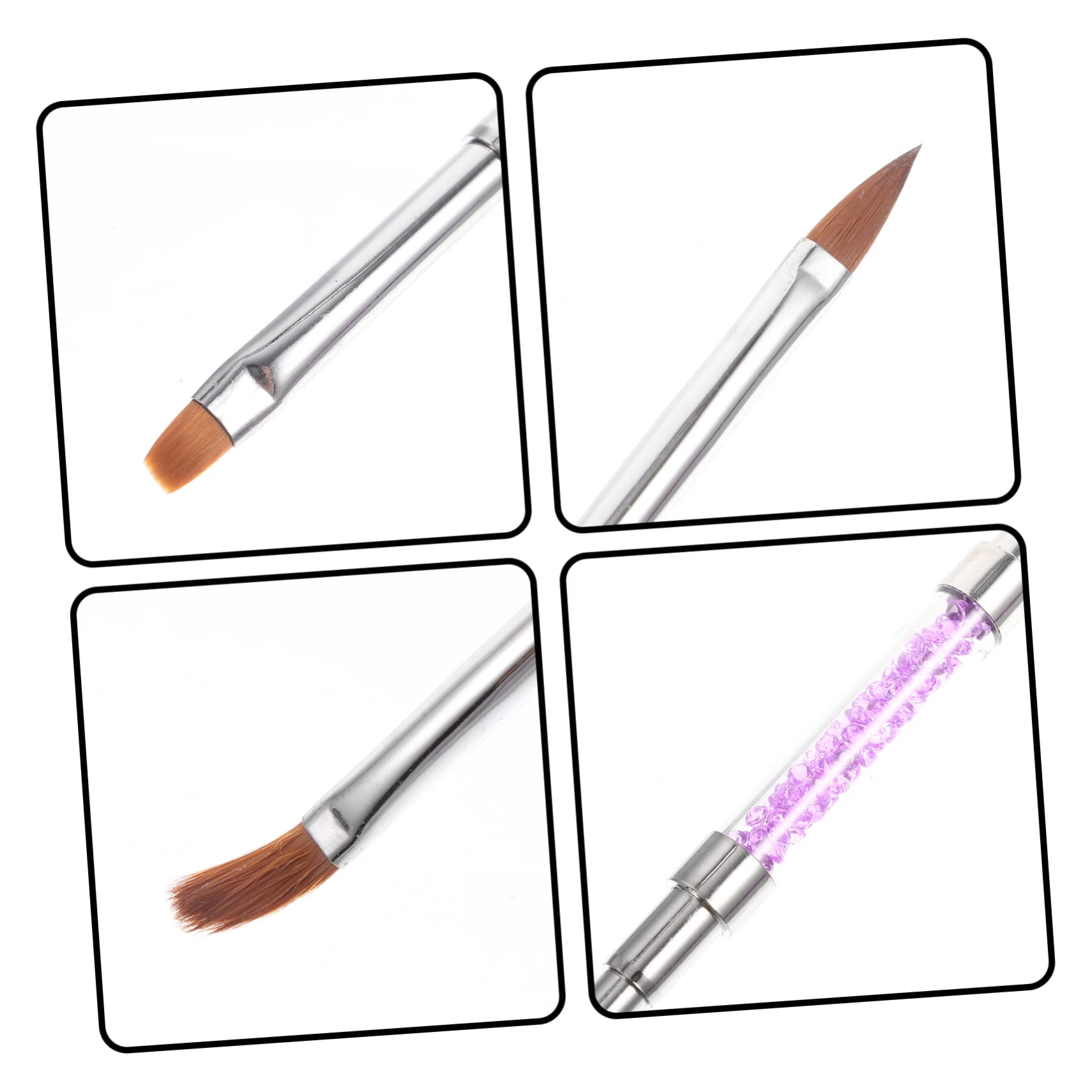 FOMIYES 3 Set Di Unghie Per Unghie Kit Per Manicure Penne Per Nail Art Penna Per Disegno Set Di Pennelli Per Unghie Strumento Per Manicure 2 Pezzi * 3