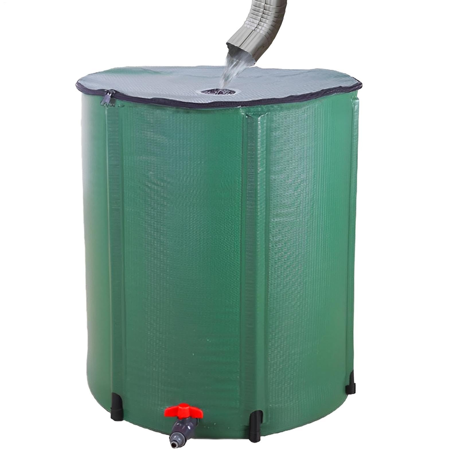 Regenwasserfänger – Colector de Agua de Lluvia Duradero | Filtro de Malla Resistente, Tanque Resistente a la oxidación | eficiente de Agua al Aire Libre para jardín, césped, Patio, ár