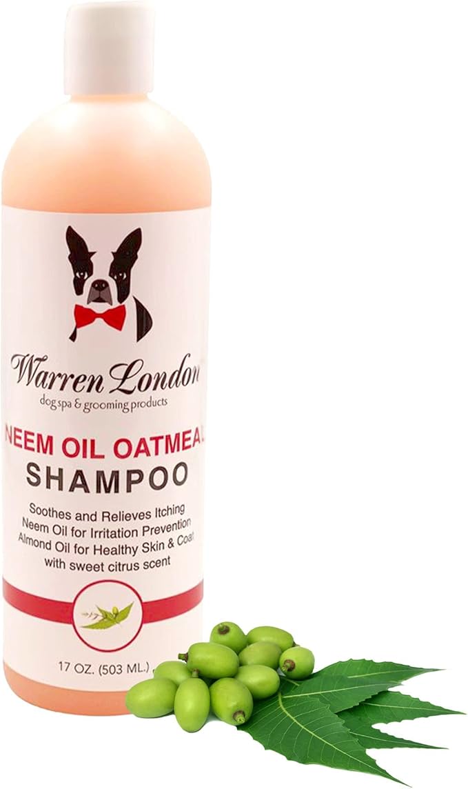 Warren London Dog Shampoo, Neem Oil Pet Shampoo w/Oatmeal Made in USA 17 oz