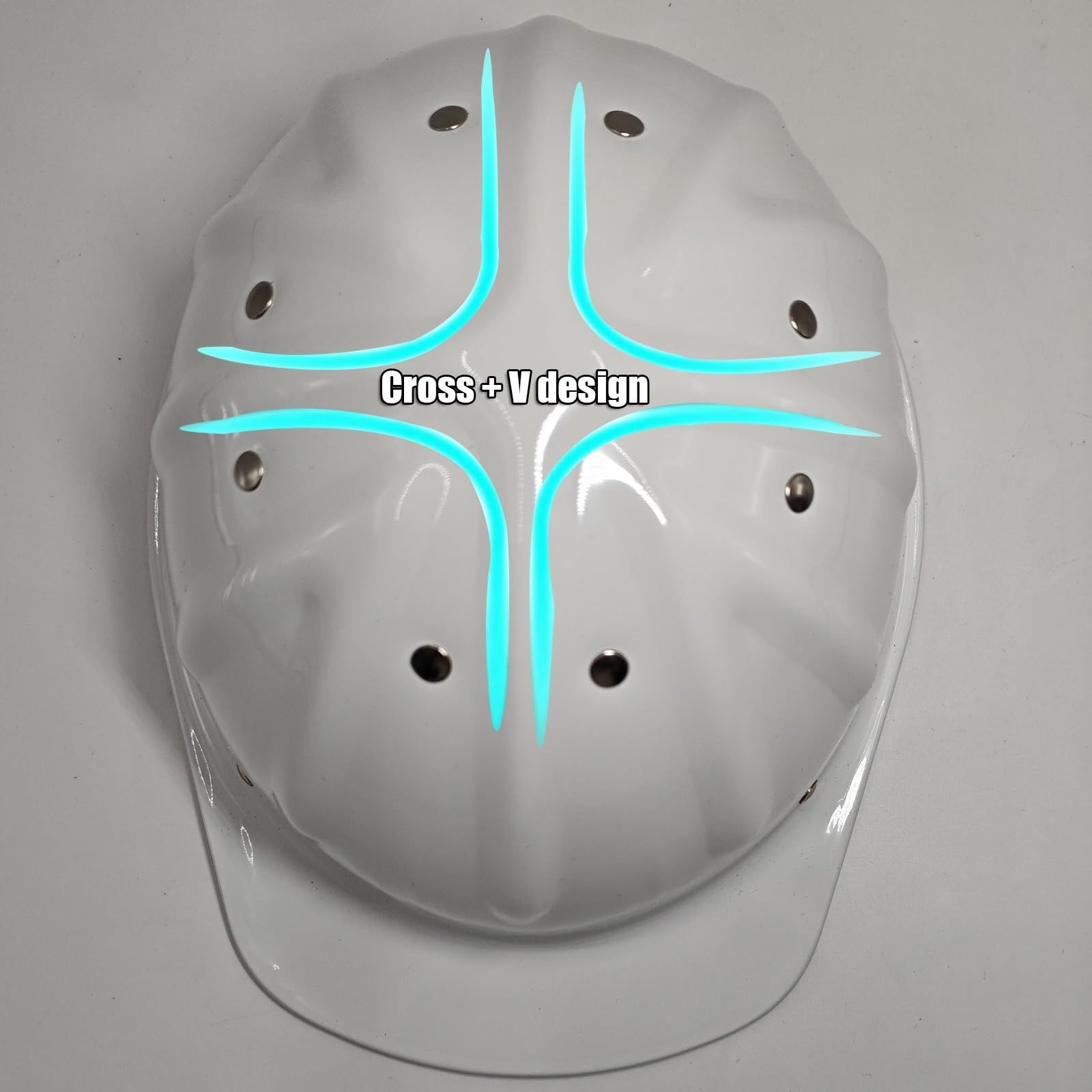 Aluminiumlegierung Bauhelm Weiß 5,1" Hoch Leichter Schutzhelm mit Herausnehmbarem Innenfutter und Integrierter Höhenverstellung Geeignet für Arbeiten in der Höhe und Im Bauwesen