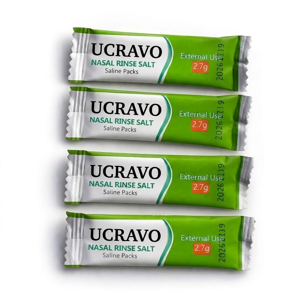 UCRAVO Nasal Rinse Salt Sachets for Neti Pot & Nasal Irrigation – Medical Grade Saline Powder for Sinus Relief, Allergy, Cold & Nasal Congestion | Pre-Measured Nasal Wash Salt Packs | Long Time Use-picture-28
