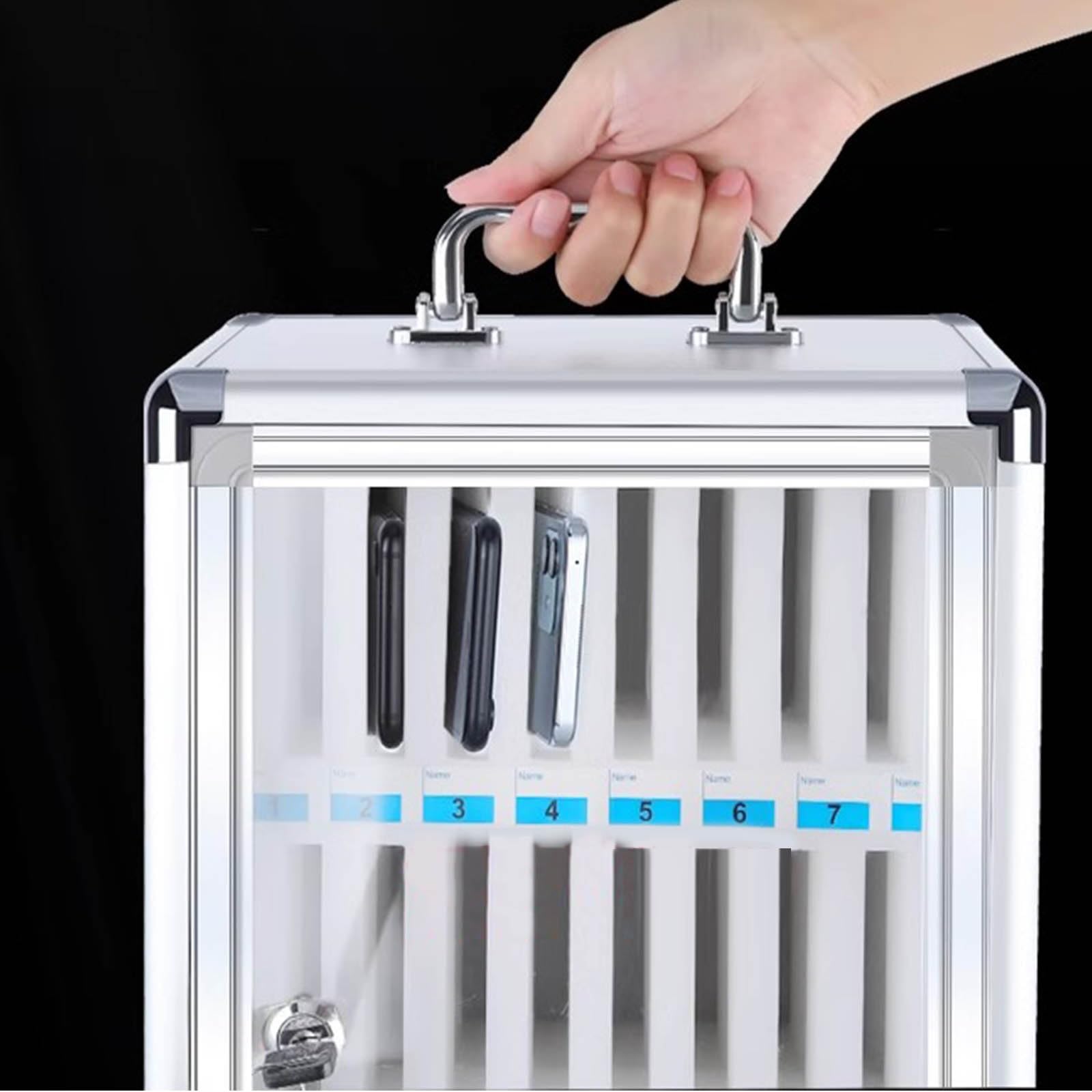 Contenitore Per Cellulare Mobiletto Per Cellulare In Classe Armadietto Per Cellulare In Lega Di Alluminio Organizer Per Cellulare(60)