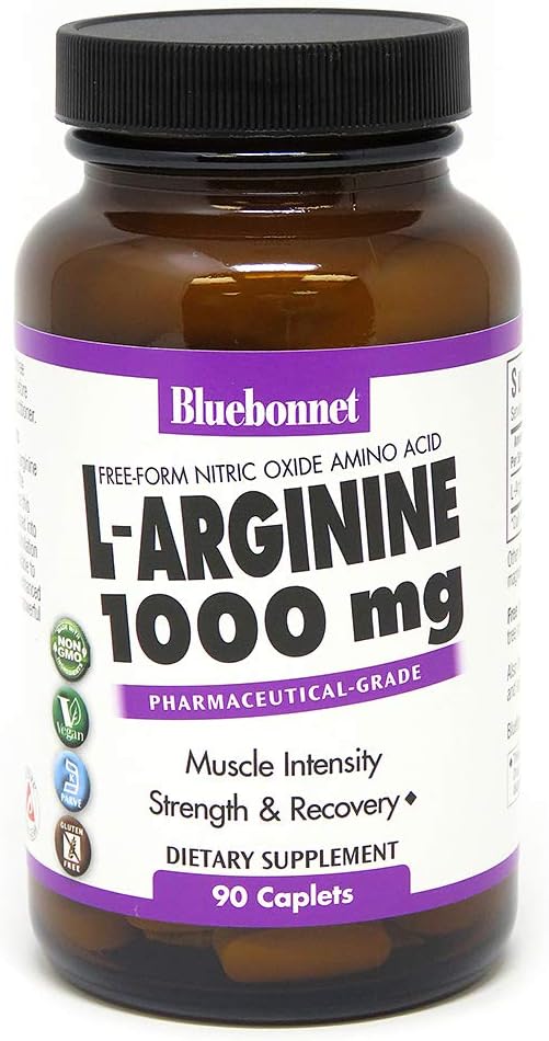 BlueBonnet L-Arginine 1000 mg Capsules, 90 Count : Health & Household
