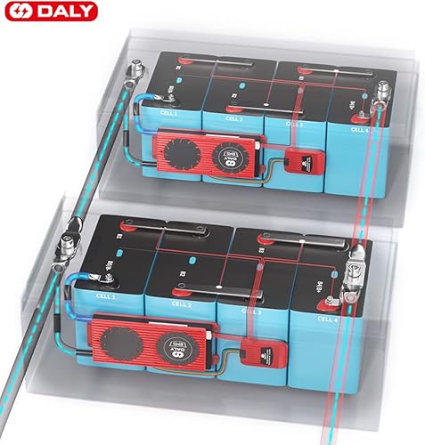Miniatura 4 de DALY Smart BMS 14S 48V 100A Li-ion 3S Módulo paralelo 1A con UART RS485 CAN Bluetooth BMS Parámetro Revisión y restablecimiento en tiempo real para