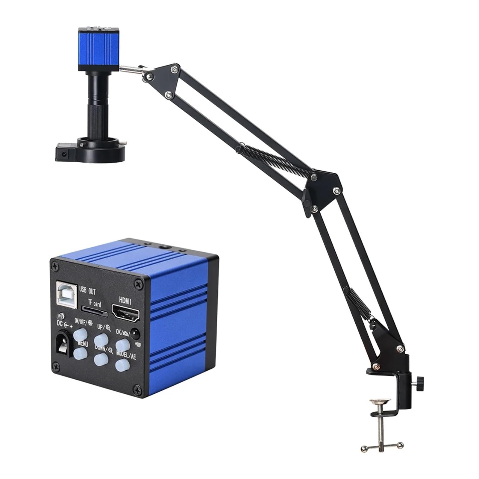 51MP 1080P FHD Digital Microscope 150X C-Mount Lens HDM/I USB Electronic Industrial Camera For Phone Repair Soldering(Full kit)