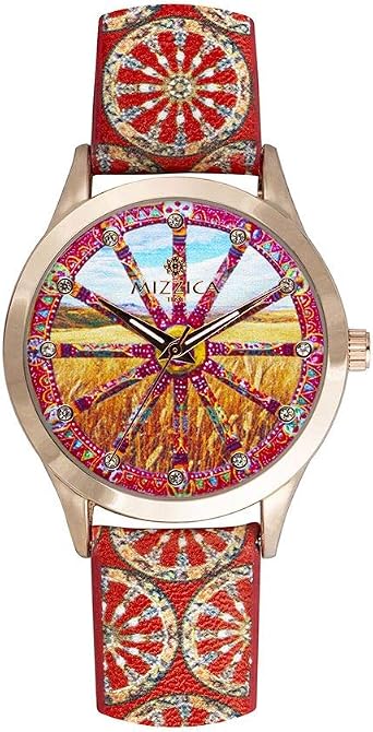 Mizzica Orologio Solo Tempo da Donna in Acciaio e Pelle – La Ruota – MB101  : Amazon.it: Orologi