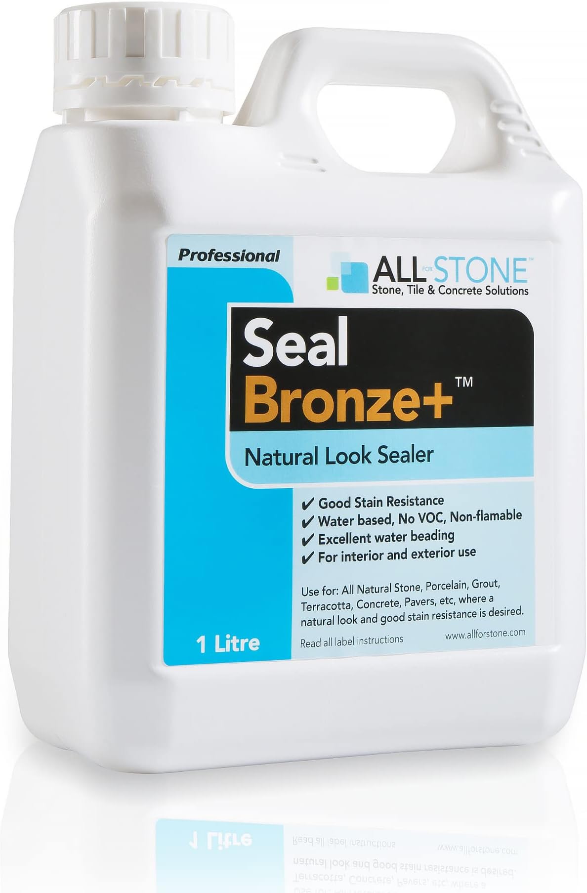 Seal Bronze+ 1 Litre - Natural Look Sealer for Stone, Tile and Grout - All For Stone