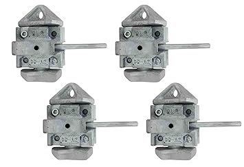 Mytee Products (4 Pack) Sea Rail Shipping Container Manual Twist Lock Twist Lock Left-Right Handlocking