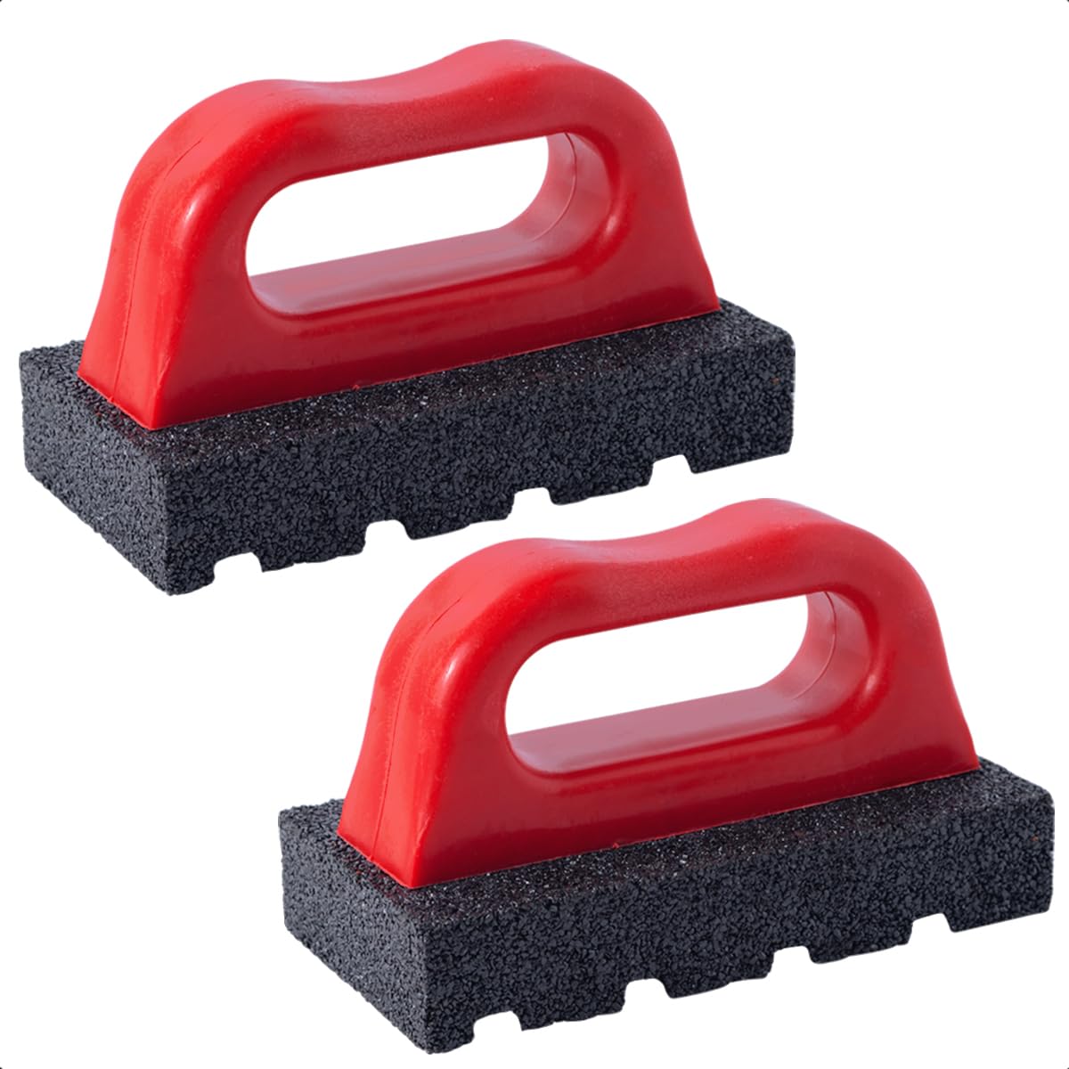 Rub Brick Tools, 20 Grit Muratura Mattoni, Utensili per calcestruzzo, Rimozione Levigante Segni di Pulizia Strumento Scanalato con Manico (2 Pezzi)