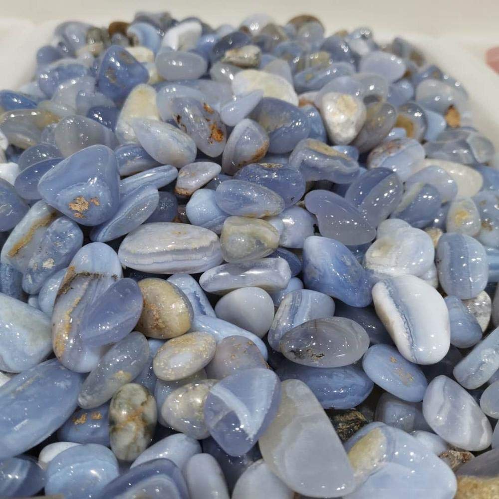 Amazon.co.jp: 自然瑪瑙石の洗練された青いレースの瑪瑙の石は家