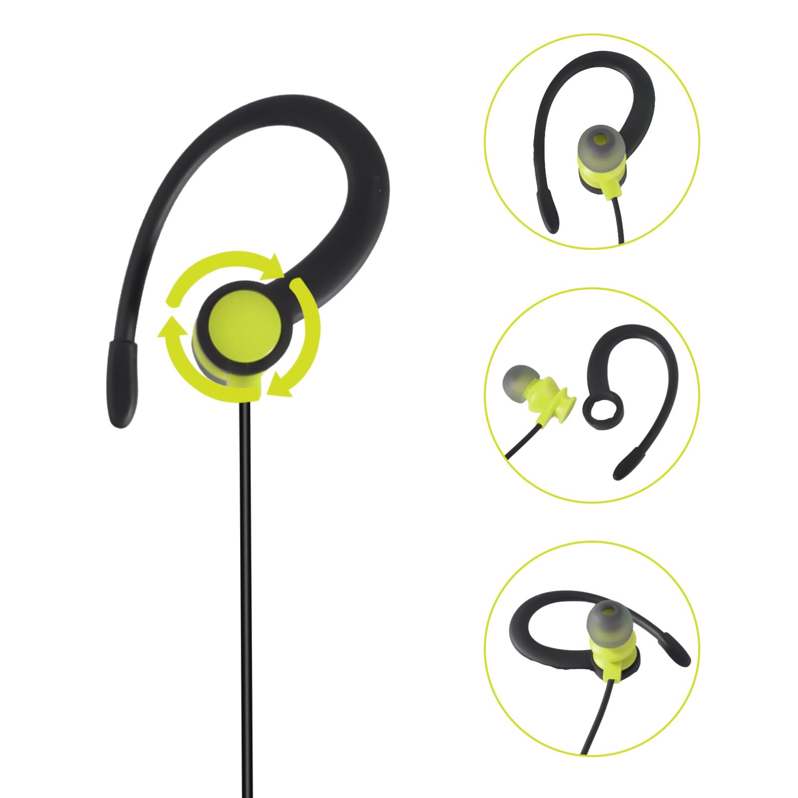 Casque de sécurité pour Talkie-walkie Compatible avec Les modèles Midland G7 Pro G8 G9 Pro M24 M24 Plus M48 M99 G6 XT G7 XTR (Vert, 1) - 3