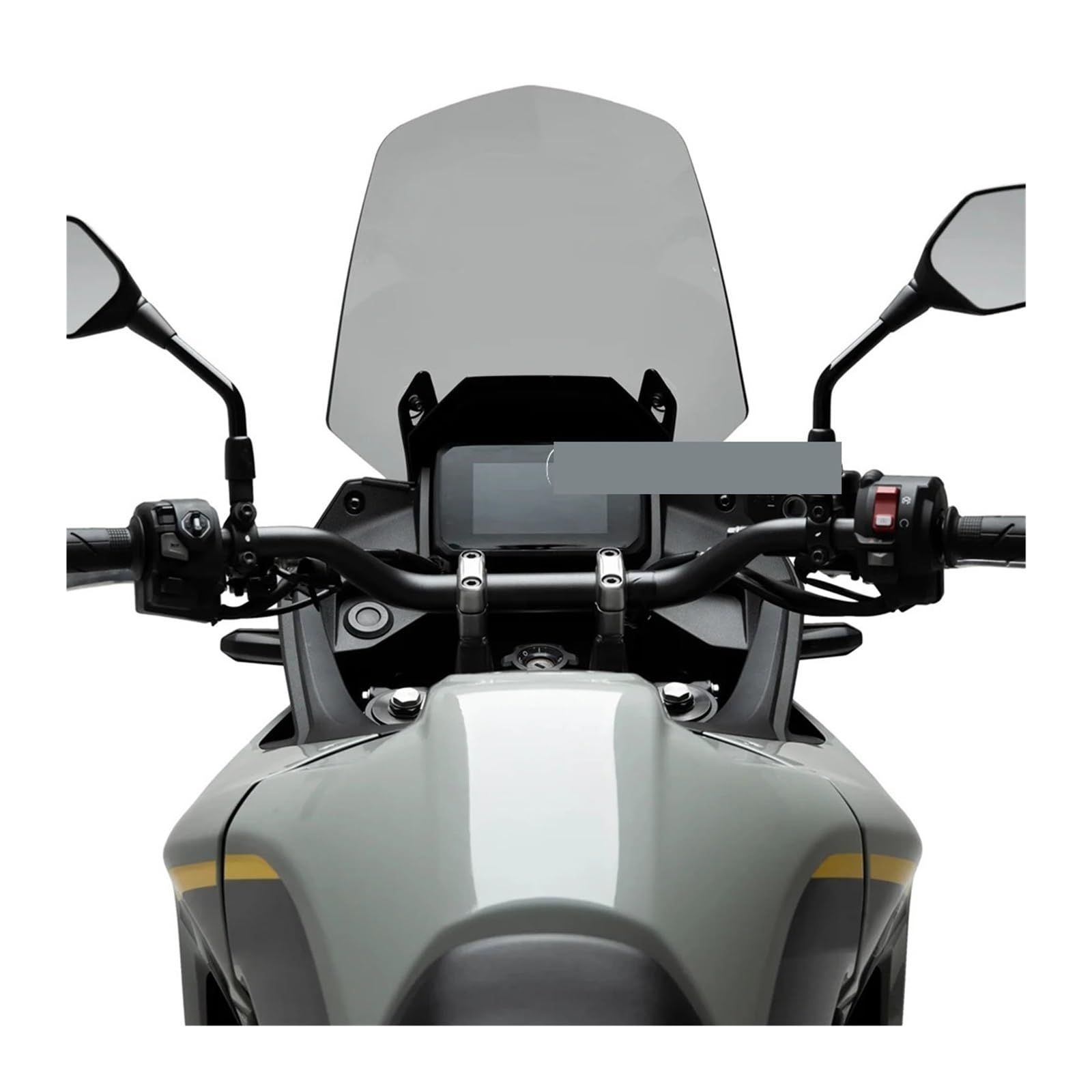 Parabrezza Moto Compatibile Con Honda | Parabrezza Parabrezza Deflettore Vento XL750 Transalp XL 750 TRANSALP 2025 2026 Deflettori Paravento Alto Visiera Scudo(Gray)