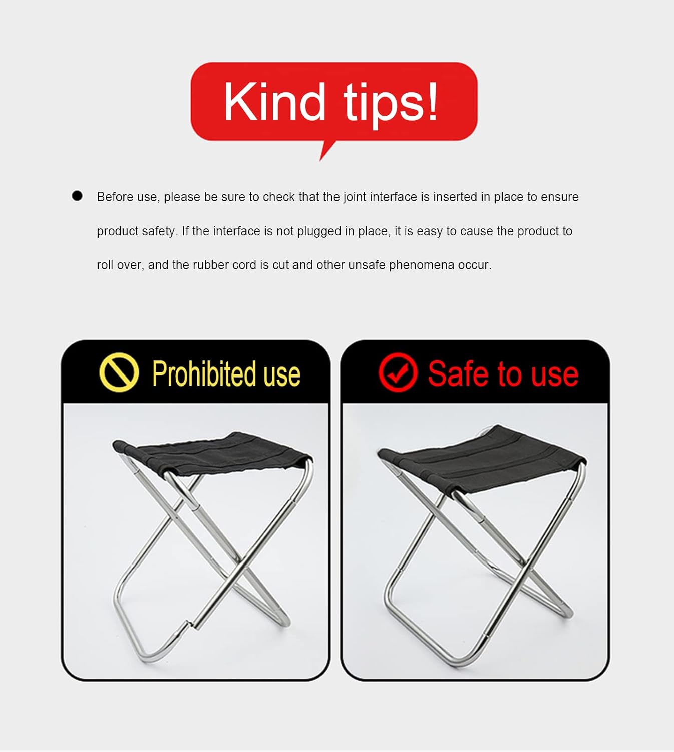 Mini Upgraded Portable Folding Stool, Camp Chair for Outdoor Fishing Hiking Backpacking Travelling Little Stools,Rose red,Large