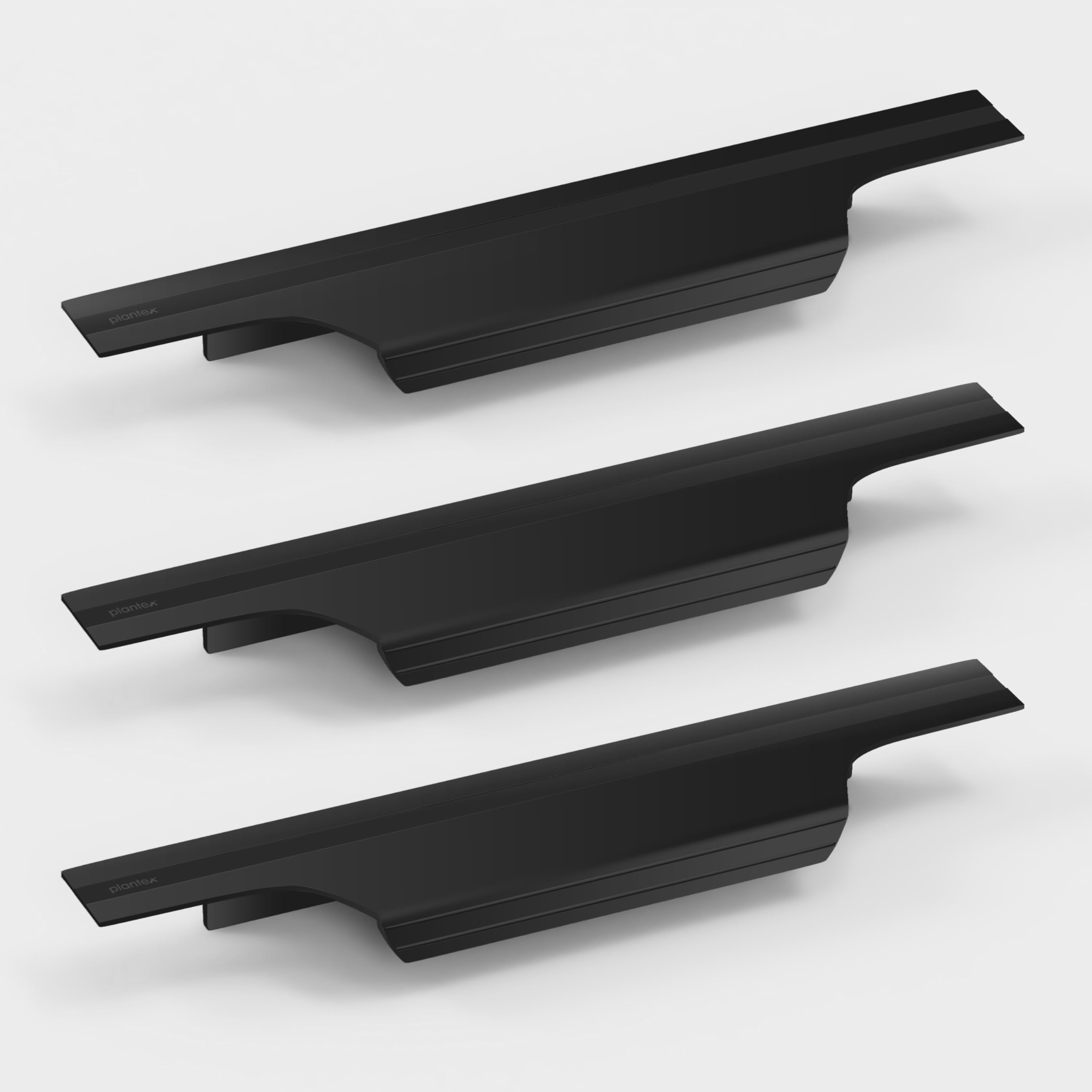 Plantex Profile Handles - Black Kitchen Drawer Pulls -17 Plantex Profile Handles - Black Kitchen Drawer Pulls -17