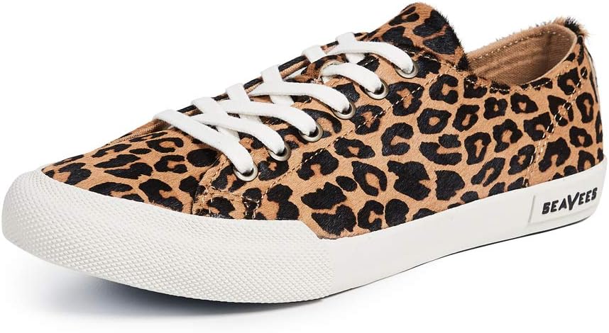 SEAVEES Women's Monterey Sneaker Mulholland Shoe, Leopard Cow Hide, 5.5 M US