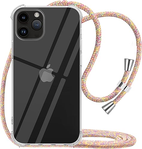 Miniatura 17 de YESPURE Funda para teléfono Google Pixel 7 Pro, transparente, ajustable, con cordón para el cuello, para mujeres, niñas, TPU suave, delgada, a