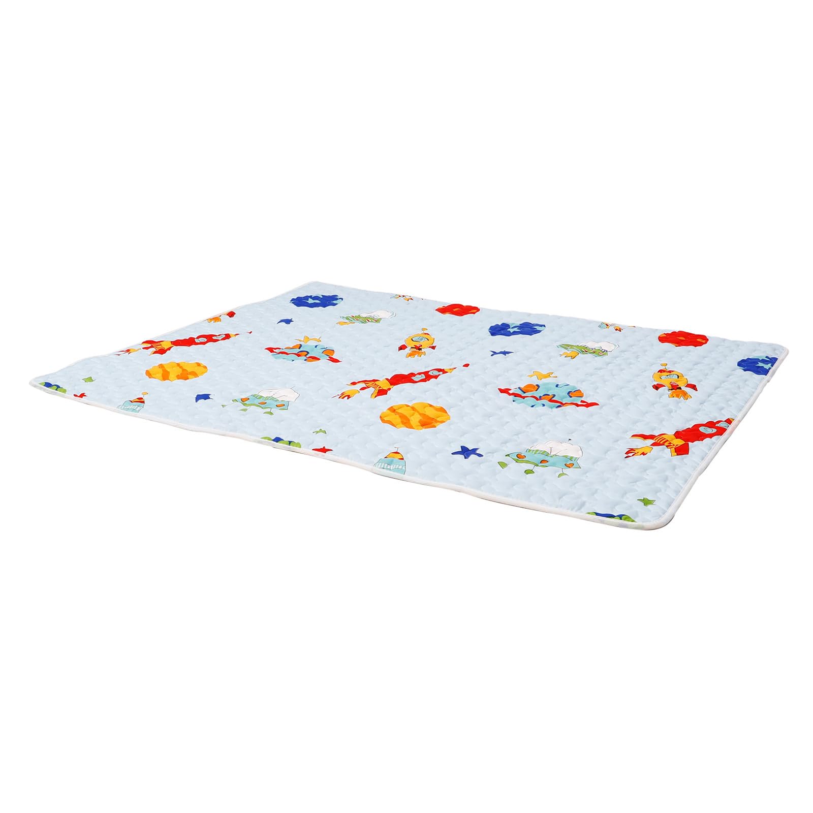 Tapis de Sol sous Chaise Haute Bébé Antidérapant en Tissu