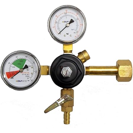 Taprite Co2 Primary Beer Regulator 3741-BR New Draft Wine Soda - Dual High Pressure Gauge