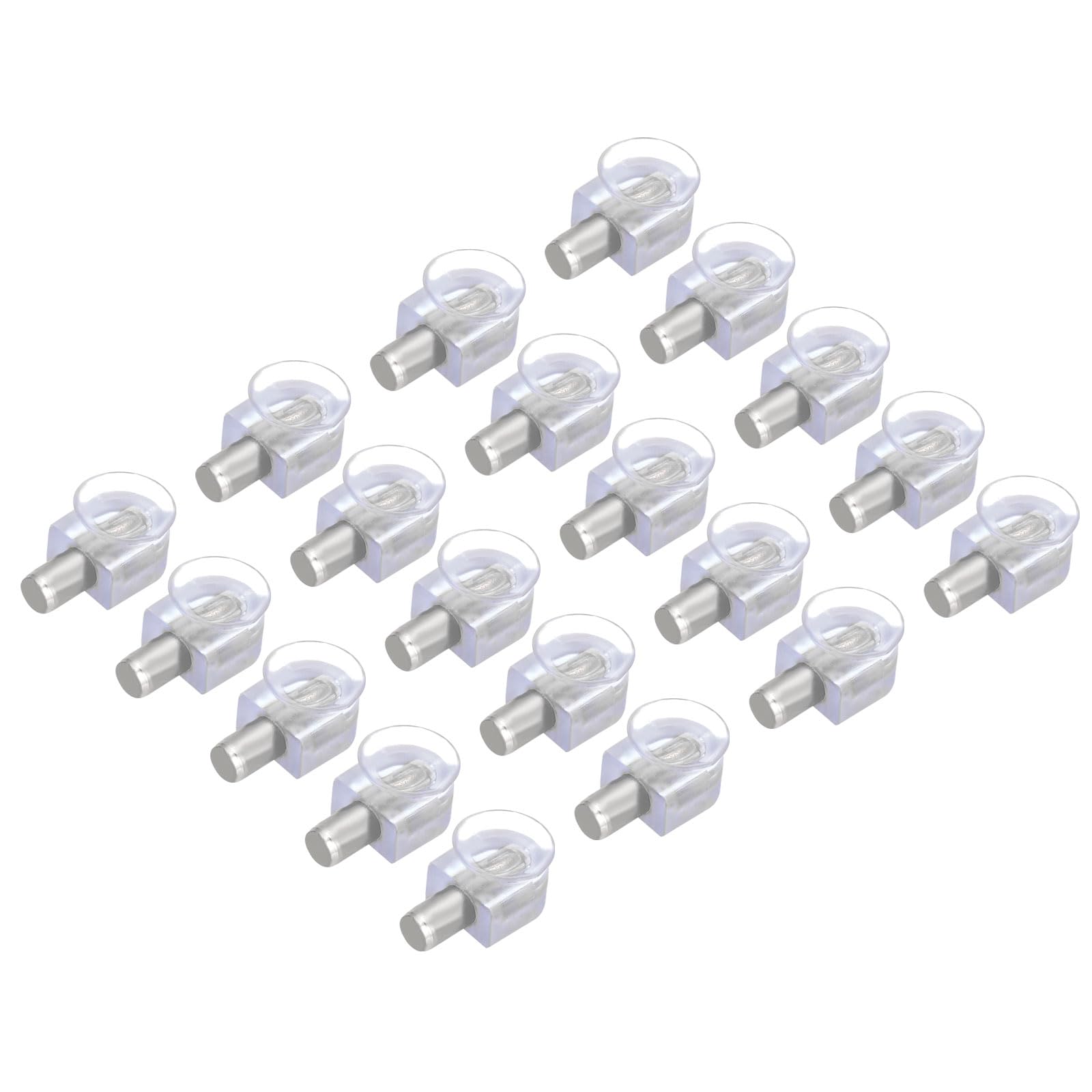 PATIKIL Shelf Support Pegs Nails 0.24", 20pcs Zinc Alloy Glass Holder with Suction Cup
