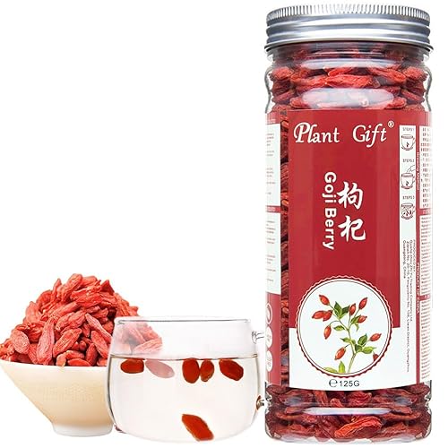 Plant Gift Bayas de Goji, té de bayas de Goji, té de hierbas de bayas de Goji secas, bayas de lobo chino, frutas secas, comida china 4.41 oz/4.41