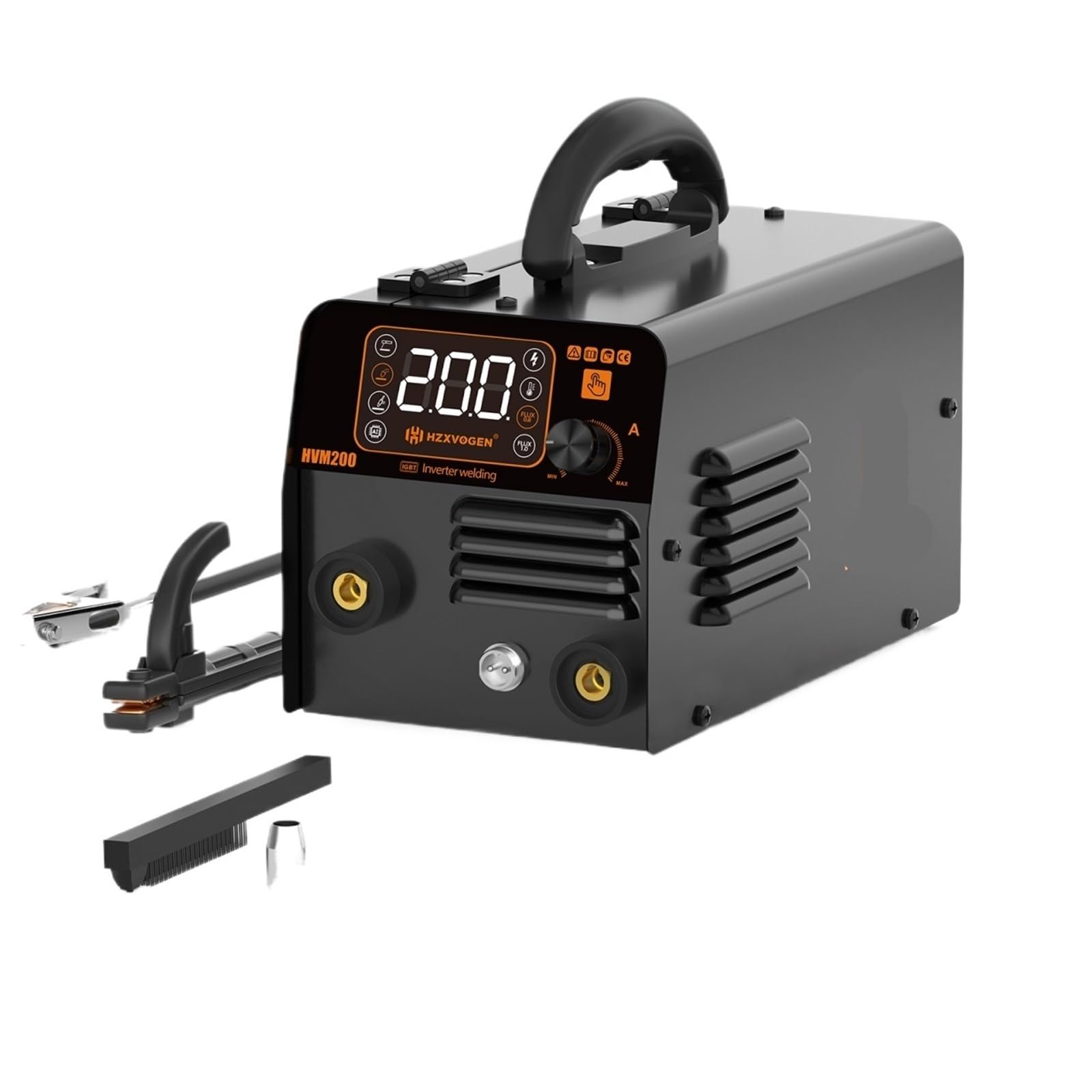 HVM200 półautomatyczna spawarka inwerterowa MMA 3 w 1, narzędzie Synergy Tool, bez gazu, do spawania bezgazowego (HVM200)