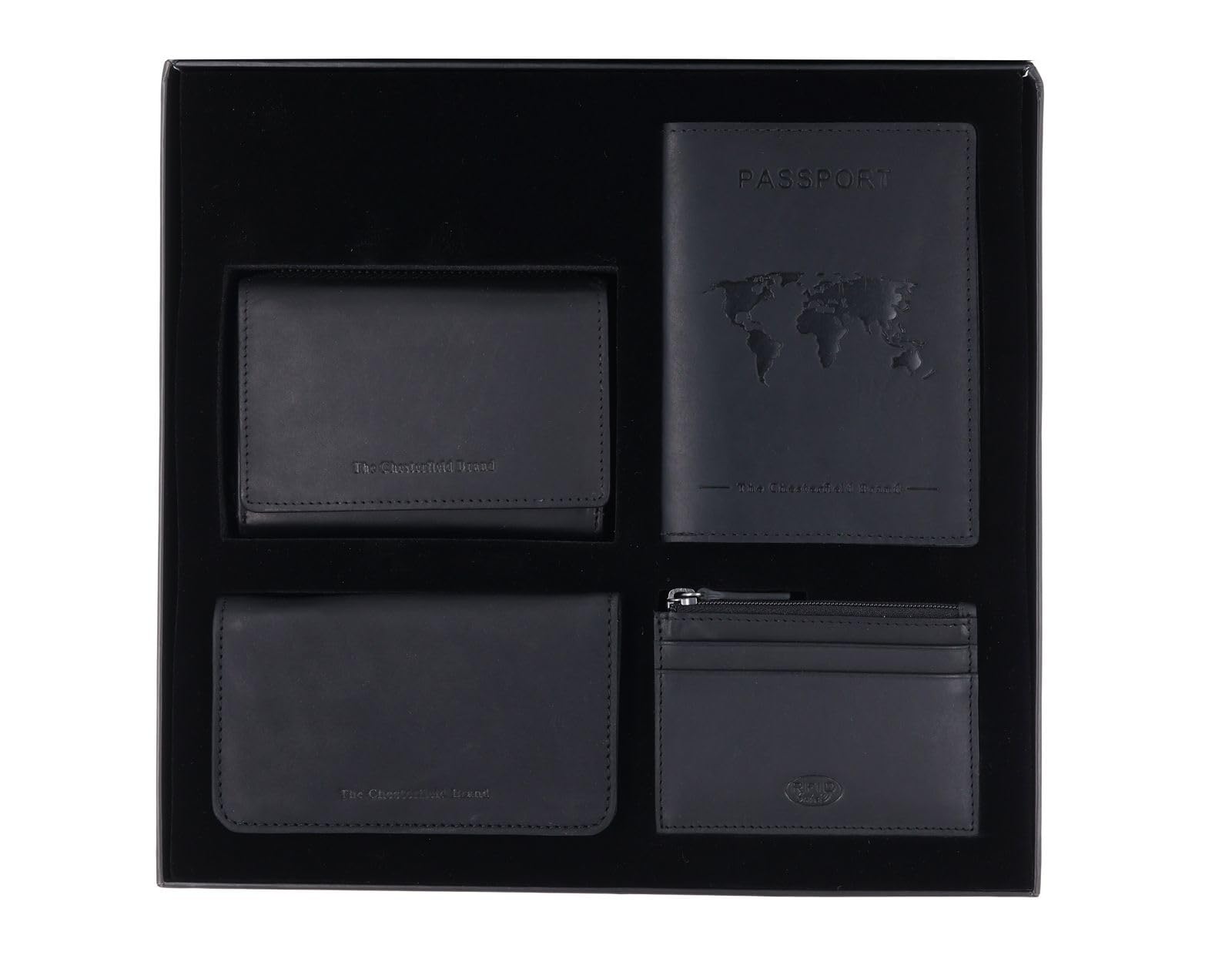 The Chesterfield Brand Leder Geldbörse Gift Set Leather Ladie's Black schwarz