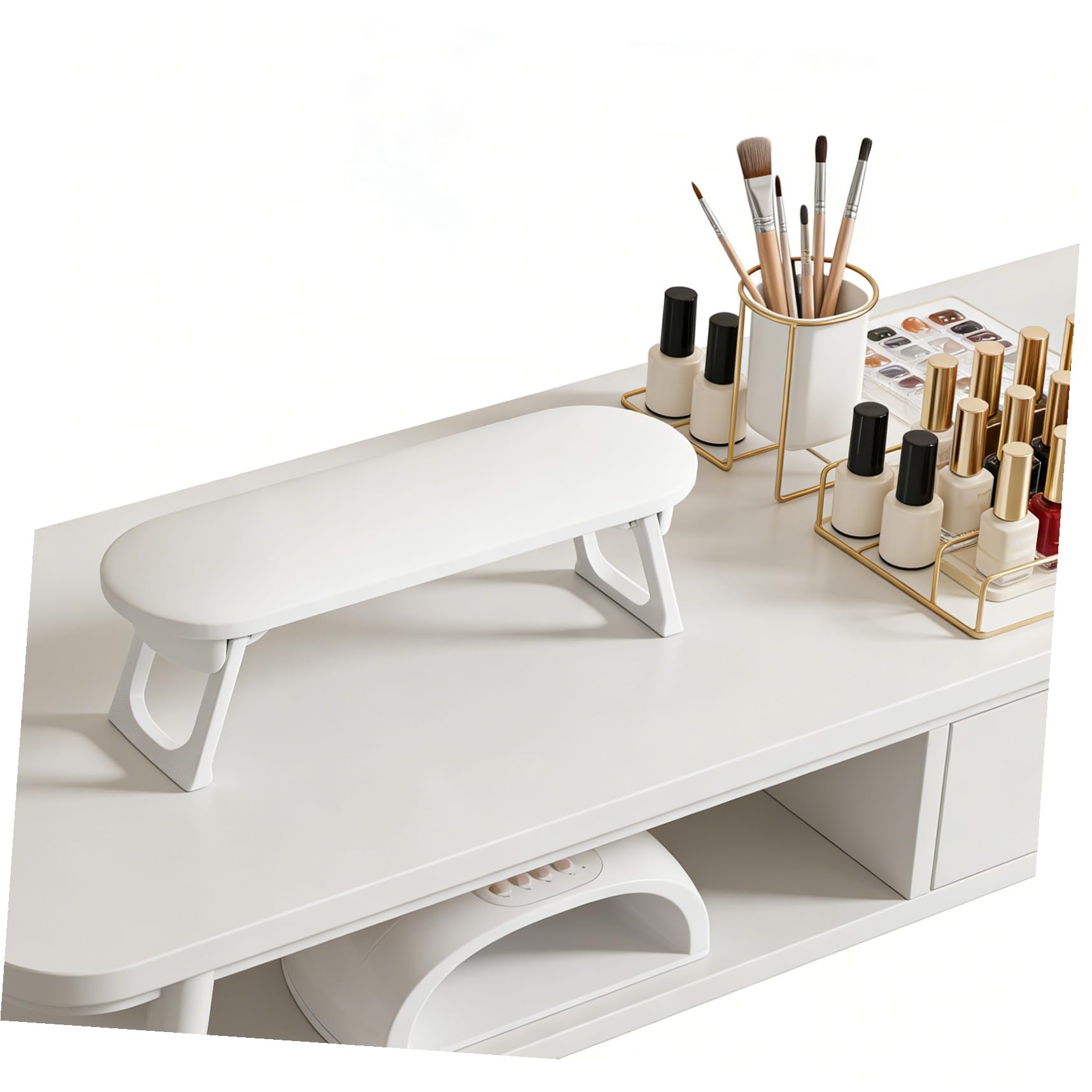 Cuscino Supporto Braccio Manicure Bianco in Plastica