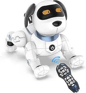 Remote Control Robot Dog Toy, RC Stunt Robo Dog for Kids, Programmable & Interactive Smart Robot Puppy Toy for Boys Girls, Walking Dancing Robot Toy Gift for Christmas Birthday