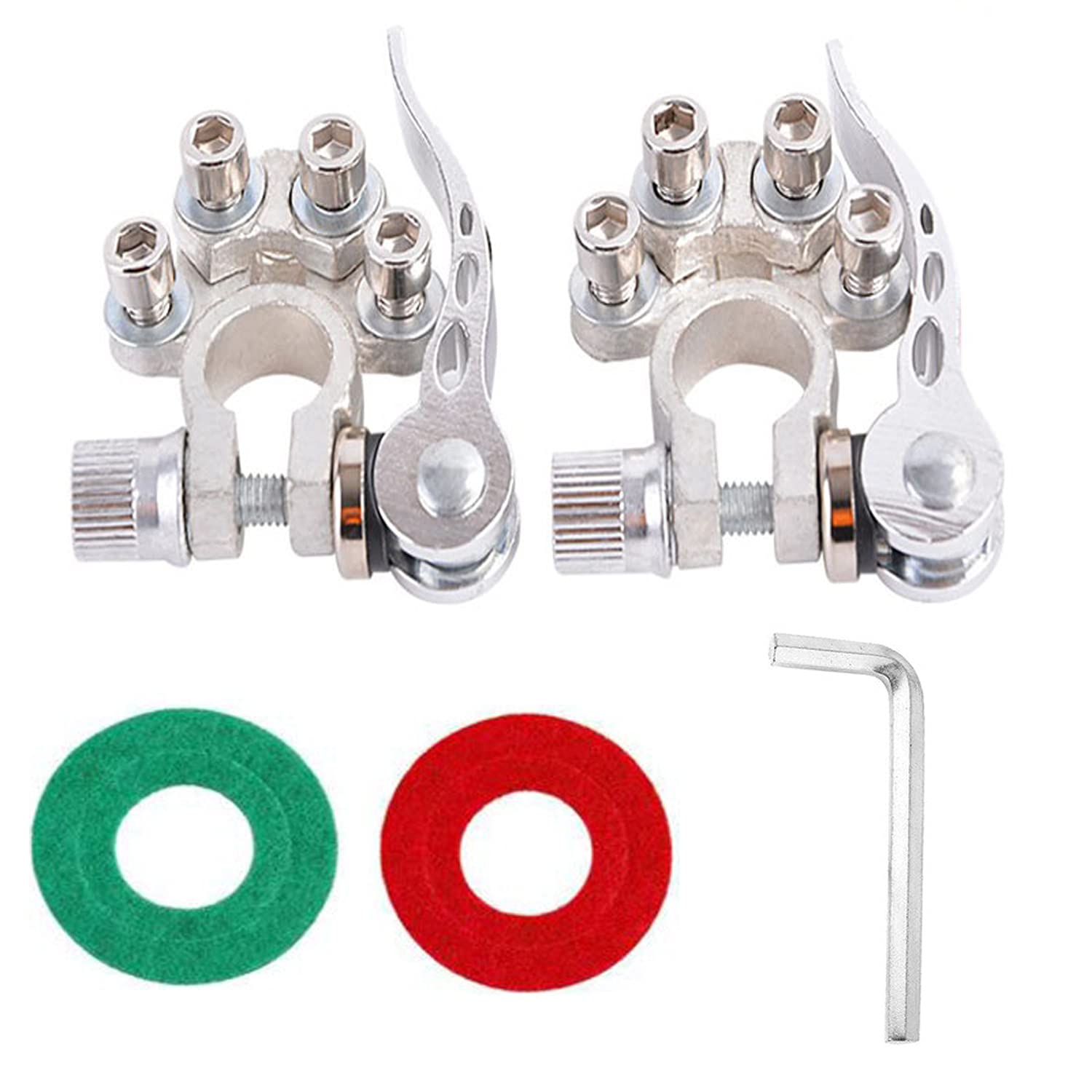 Buy 2PCS Battery Terminal Connectors, 4 Way Positive Negative Car