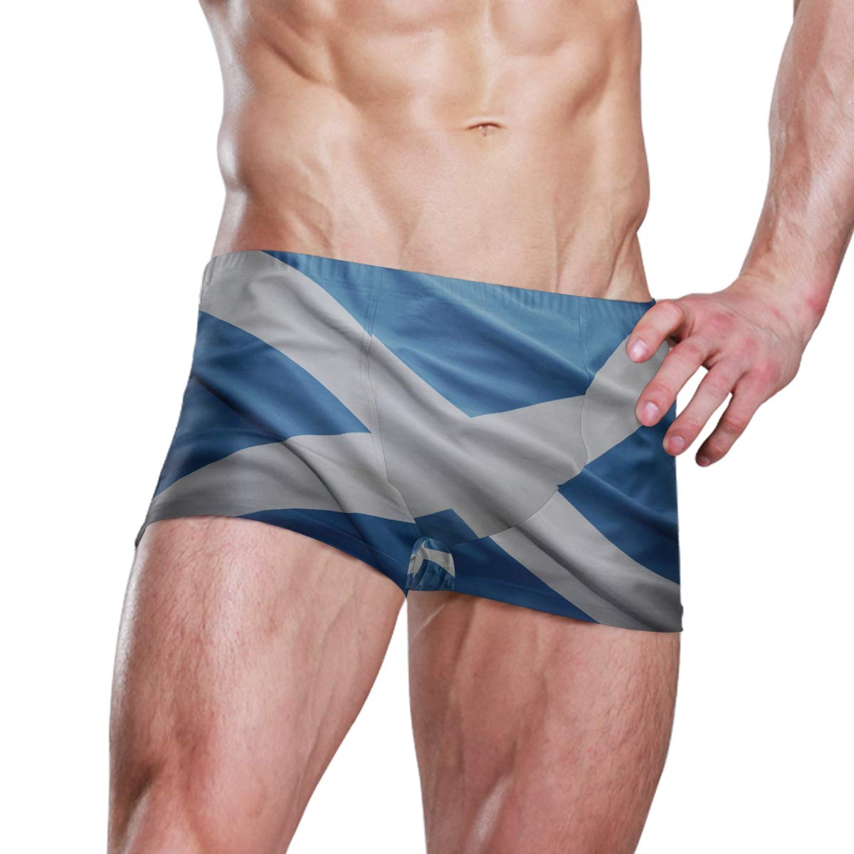super3Dprinted Scottish Flags Men's Swim Trunks Swimming Briefs Beach Shorts Boxer Multi