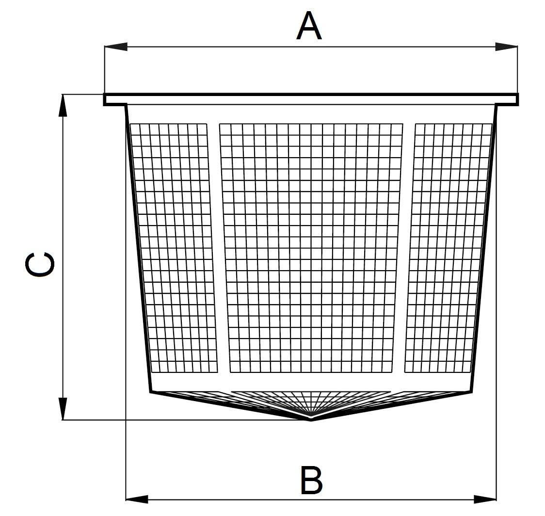 Filtre panier ARAG Ø 305 pour couvercle de cuve ouvrant 180°