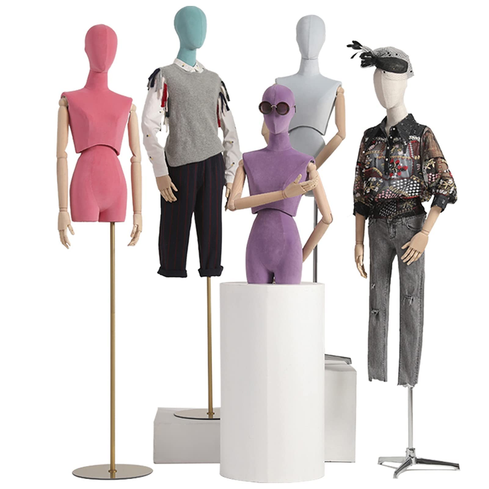 木製可動アーム付き レディース トルソー マネキン ボディ Amazon.co.jp: 女性マネキントルソーボディ、木製アーム付きダミー