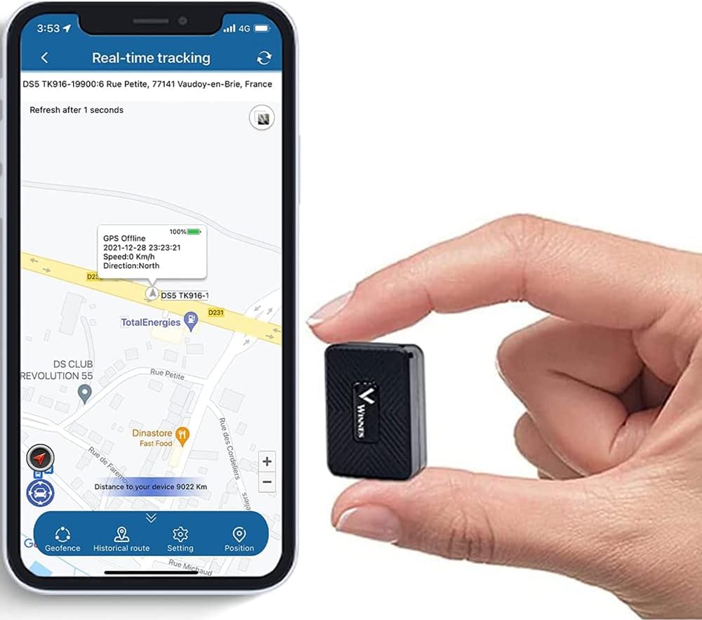 Micro GPS Tracker, Mini GPS magnético, Seguimiento antirobo en Tiempo Real, trazador GPS para Bolso de Mano, Bolsa de Equipaje de Gran sensibilidad, Finder posicionamiento multimodo