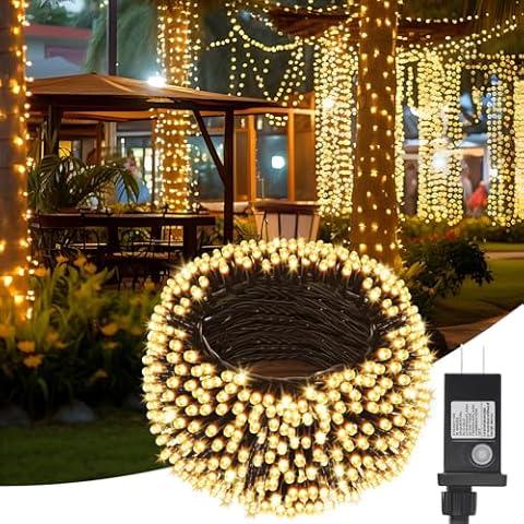 LNRYY 118FT 360LED Christmas Lights, Warm White Christmas Tree Lights for Christmas Decorations Indoor Outdoor, 8Mode Twinkle Christmas String Lights, LED Fairy Lights for Xmas Christmas Decor (Timer) Cover