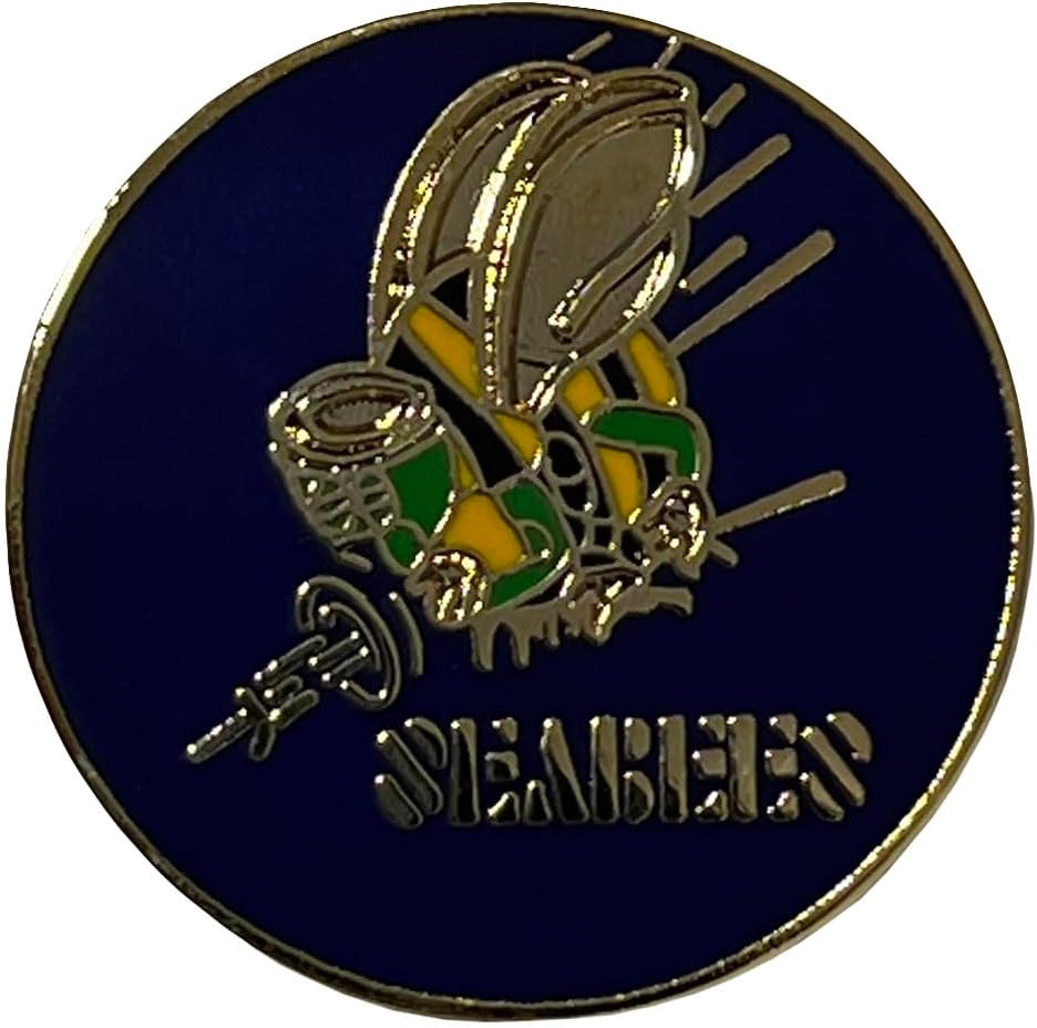United States Navy Seabees Blue Motorcycle Hat Cap Lapel